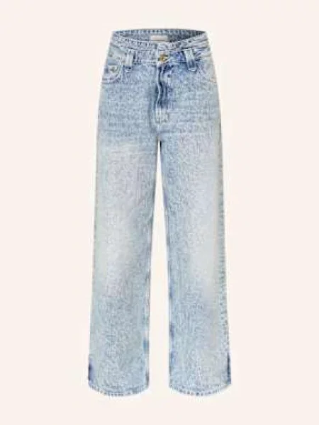 Claudie Pierlot Jeansy Wide Leg blau niebieskie