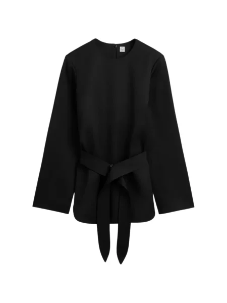 Cu centură lung top Toteme negru