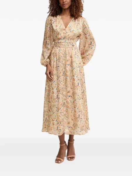 Rochie midi Morgan cu imagine cu decolteu în V cu model paisley