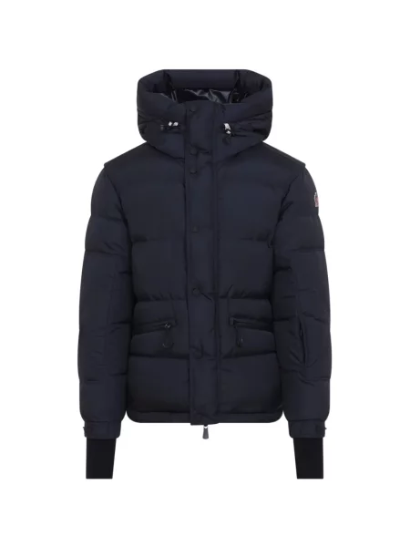Geacă cu puf Moncler Grenoble cu glugă albastru