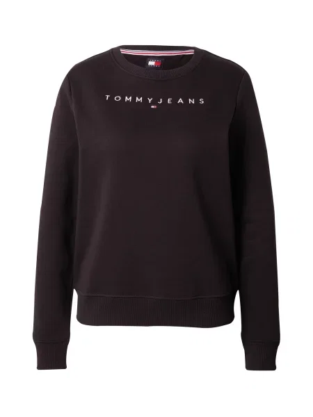 Tommy Jeans Mikina Linear čierna