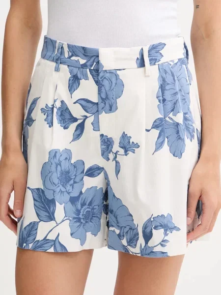 OUI pantaloni scurți modelator high waist alb