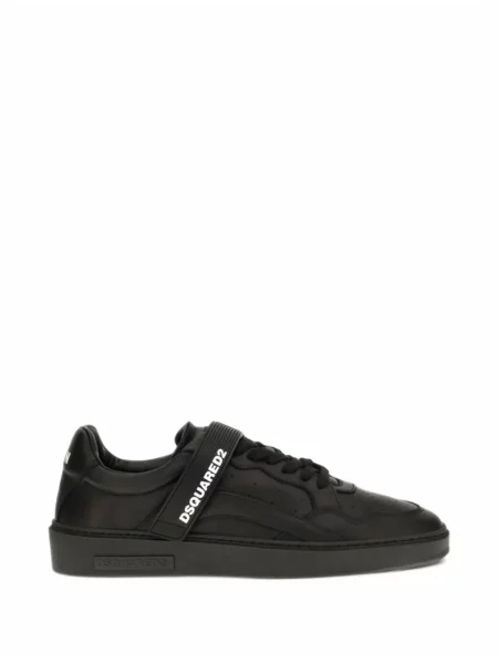 Sneakerși Dsquared2 din piele cu bretele negru