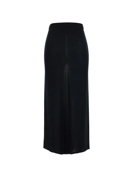 Fustă midi Semicouture de lână negru