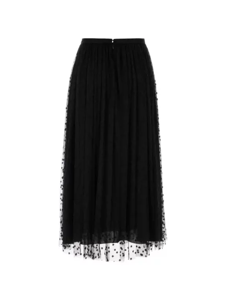 Fustă Alberta Ferretti cu imagine plasă negru
