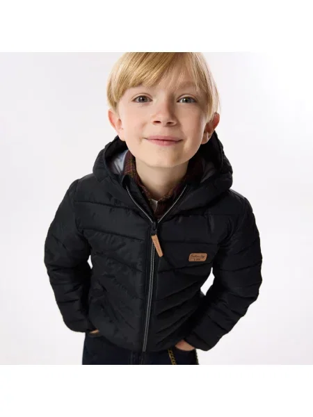 Reserved Prošívaná bunda s kapucí černý