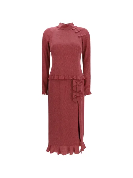 Rochie midi Alessandra Rich cu funde roșu