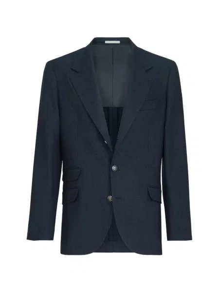 Sacou Brunello Cucinelli de lână albastru