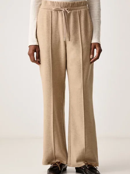 Weekend Max Mara pantaloni de trening pentru femei cu amestec de lână WKDTENDA bej