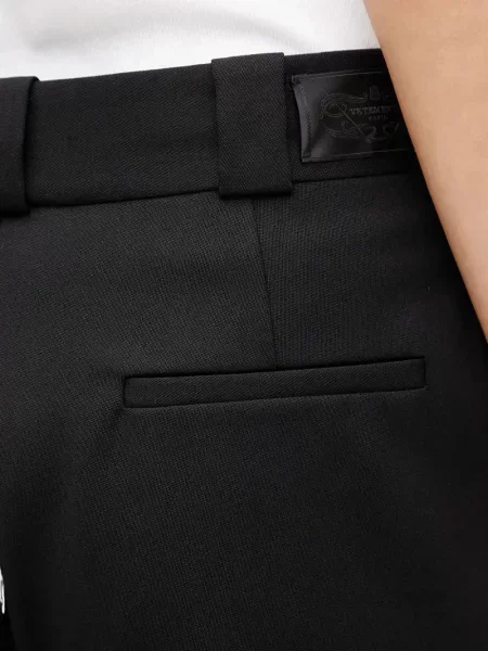 Pantaloni Vetements de lână negru