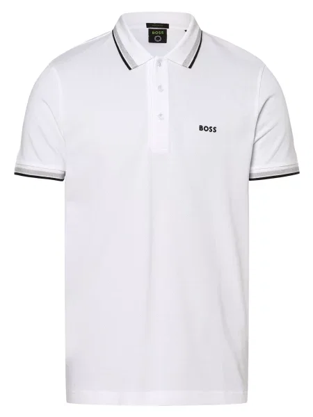 BOSS Black Tricou albastru noapte / gri alb