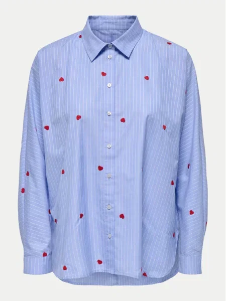 ONLY Bluza ONLNEW LINA GRACE svetlo / rdeča / bela modra