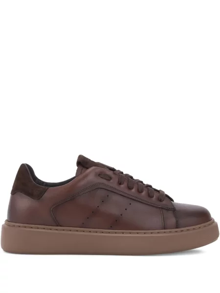 Sneakerși Calce din piele maro