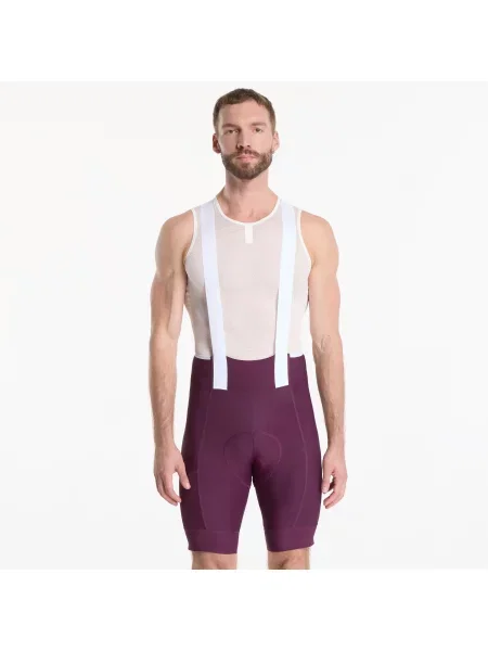 Pantaloni scurți Rapha Brevet Element Cargo Bib Shorts Plum/ White M alb