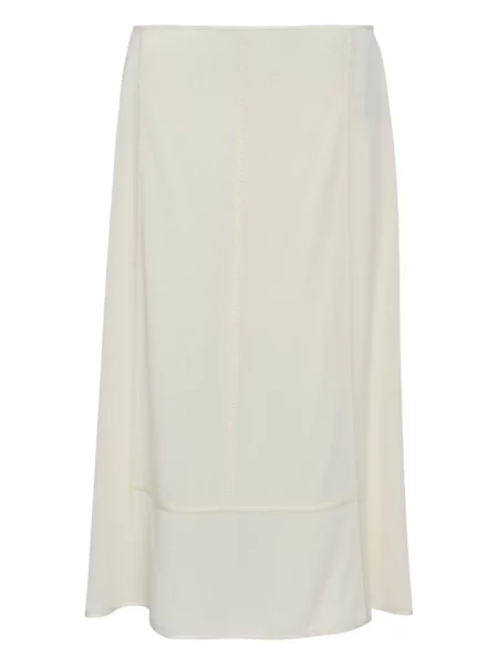 Fustă midi Jil Sander din crep până la genunchi