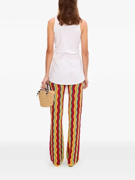 Pantaloni Simon Miller tricotate evazate galben