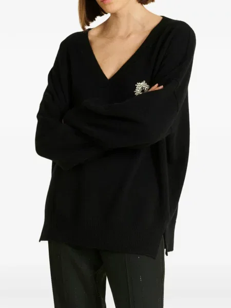 Pulover Dmn Paris cu perle negru
