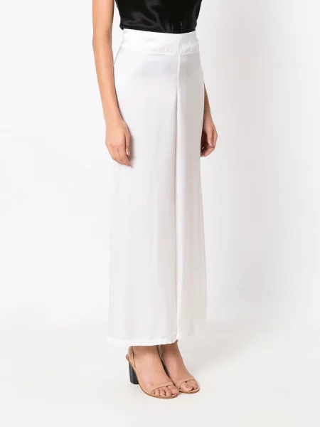 Jedwabne spodnie Amir Slama białe