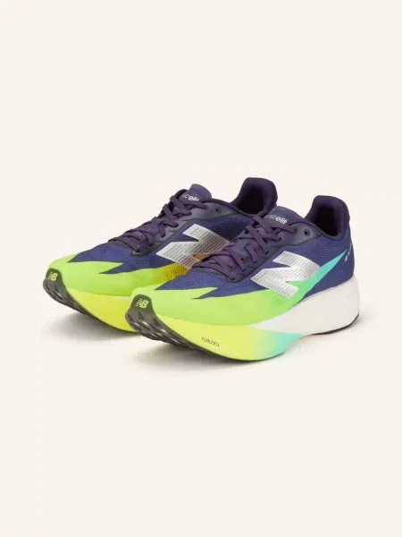 New Balance Běžecké Boty Fuelcell Supercomp Elite v5 tmavě / stříbrná / neonově zelená modrá