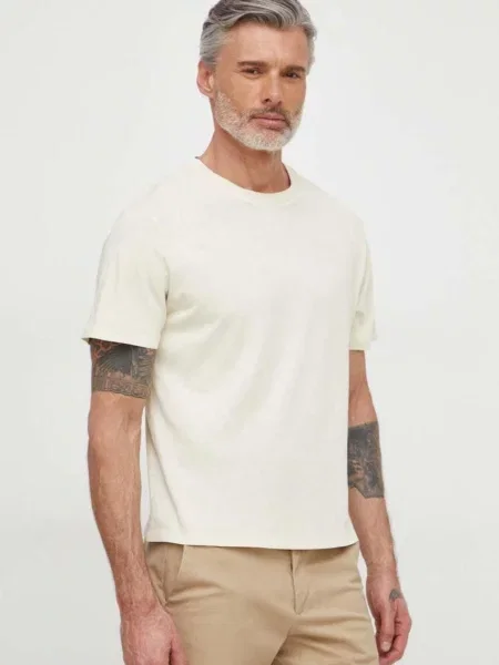 Тениска Pepe Jeans Jacko с изчистен дизайн жълто