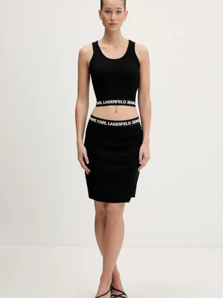 Мини ножны джинсовая юбка Karl Lagerfeld Jeans черная