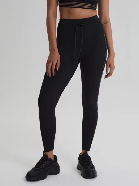 Легінси спортивні DIVERSE нейлон/еластан чорний