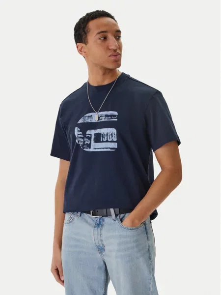 G-Star Raw T-Shirt G Icon Graphic Granatowy