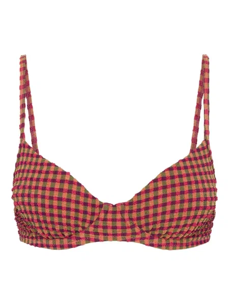 Bikini The Upside în carouri roz