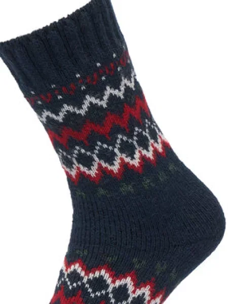 Barbour Hosszú zoknik Kingsford Fair Isle Sötétkék