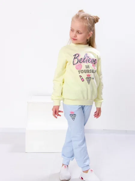 Дитячий Спортивний костюм Носи своє бавовна/поліестер блакитний