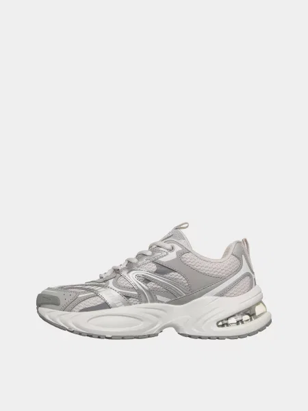 Кожаные повседневные кроссовки Skechers серые