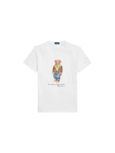 Koszulka Polo Ralph Lauren z nadrukiem biała