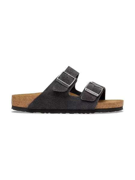 Papuci Birkenstock din piele gri