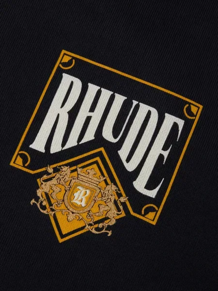 Hanorac cu glugă Rhude cu imagine negru