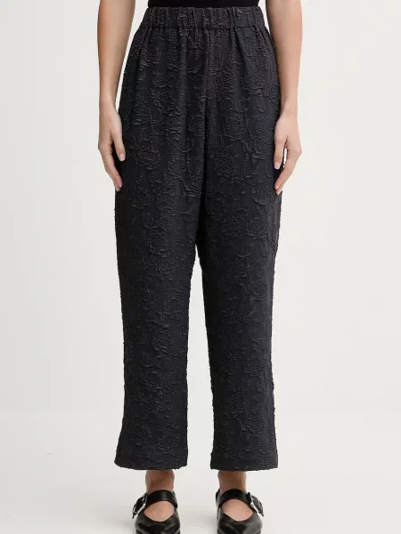 Stine Goya pantaloni bleumarin drept high waist