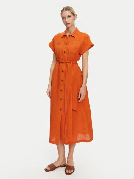 Luisa Spagnoli Rochie tip cămașă Parete portocaliu