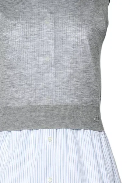 Αμάνικη πλεκτή φόρεμα σε στυλ πουκάμισου Alexander Wang γκρι