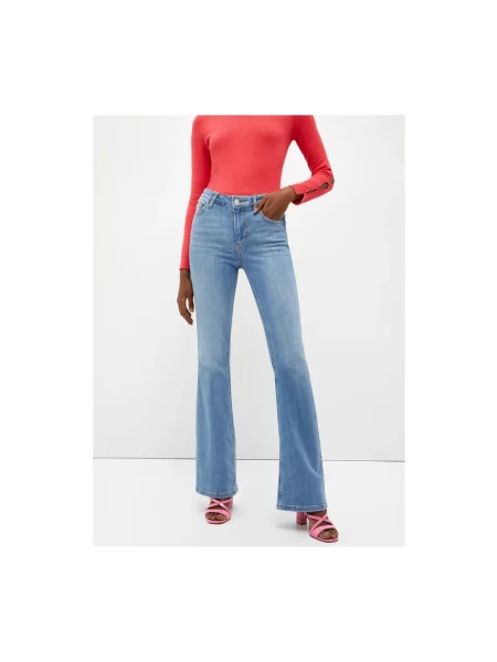 Liu Jo Jeansy Flared Beat blau niebieskie