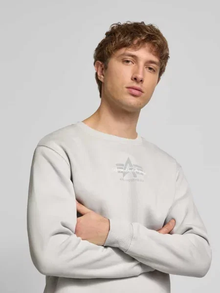 Bluza z logo i okrągłym dekoltem Alpha Industries