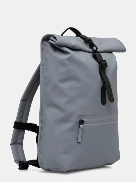 Рюкзак Rains Rolltop Rucksack W3 великий однотонний сірий
