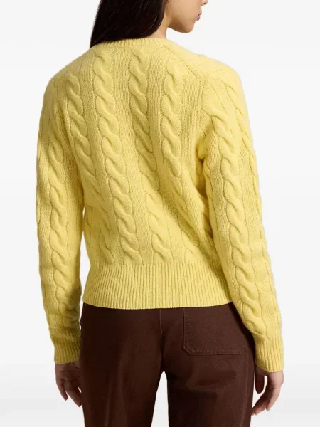 Вълнено двуредно яке Polo Ralph Lauren жълто