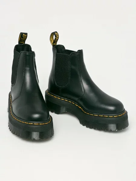 Кожаные ботинки челси Dr. Martens черные