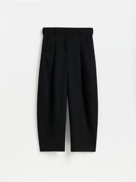 Reserved Pantaloni cu pliuri negru