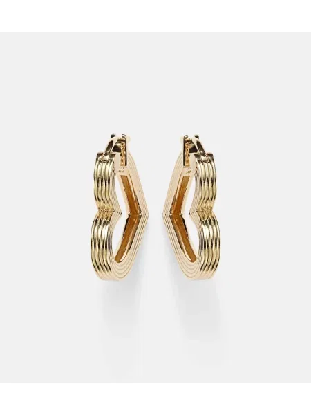 Uhani Sydney Evan z vzorcem srca bela