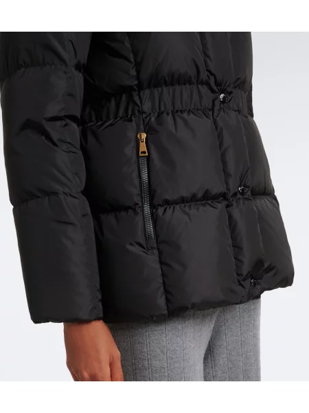 Geacă cu puf Moncler cu glugă negru