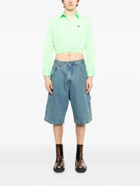Cămașă Vetements cu dungi verde