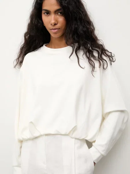 Answear.LAB bluzka z wiskozą biała