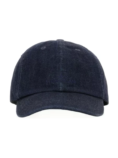 Czapka z daszkiem Stone Island z kamieniami niebieska