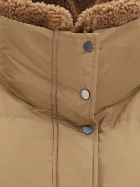Geacă cu puf Brunello Cucinelli din piele de oaie