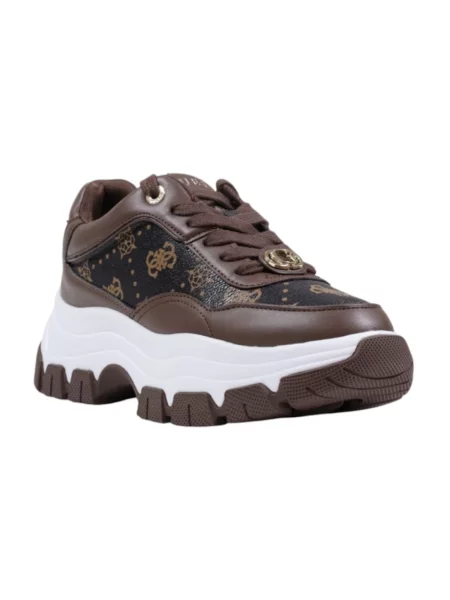 Sneakersy Guess brązowe